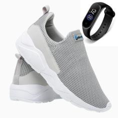 Tênis Masculino Esporte Sem Cardaço Academia Caminhada Corrida Treino Dia a Dia + Carteira-Masculino