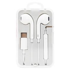 Fone de Ouvido Com Fio Tipo C Estéreo Microfone Controle USB-C - Altom