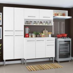 Cozinha Compacta Madesa Emilly Top com Armário e Balcão - Branco, Bran