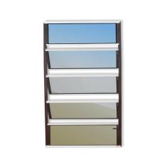 Janela de Alumínio Basculante 100x100cm Vidro Espelhado Plus Brimak