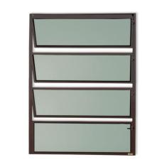 Janela de Alumínio Basculante 80x80cm Vidro Mini Boreal Master Brimak