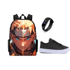 Bolsa Escolar lançamento Mais tenis casual E Relogio Led Digital Novid