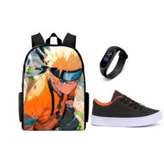 Bolsa Juvenil Escolar lançamento Top mais Tenis Casual E Relogio Digit