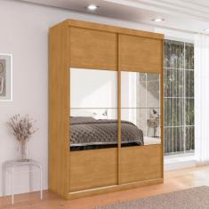 Roupeiro 2 Portas com Espelho Juremal Naturalle - Mais de Casa