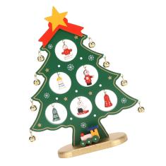 Produto de Decoração de Mesa de árvore de Natal de Madeira, Decoração de Mesa de árvore de Natal de Madeira Árvore de Natal de Mesa Com Enfeites para Decoração de Mesa Ornamento