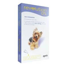 Antipulgas Revolution Cães 2,5 a 5 kg - 12% 0,25 ml cx. c/ 3 - Zoetis