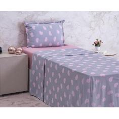 Lençol Malha Bella Enxovais Casal 4 Peças, Isa