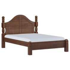 Cama de Casal Clássica 208cm x 152,5cm Ouro Café Madeira Pinus - Finestra