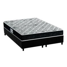 Cama Box King: Colchão Espuma Probel D45/EP Advanced Tech2000 Plus + Base crc Suede Black(193x203)