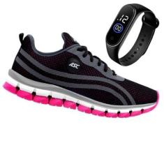 Tênis Acsencion Esportivo Lege 21 Cross Academia Caminhada Treino + Relógio Casual Digital-Unissex