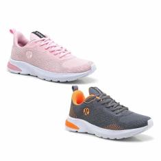 Tênis Feminino Academia Esportivo Amortecedor Gel Kit 2-Feminino