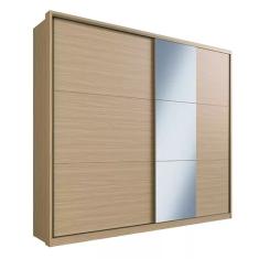 Guarda Roupa Casal Roupeiro PH 1739 2 Portas de Correr 6 Gavetas MDP Cedro Herval