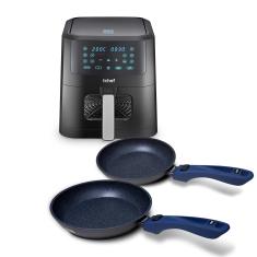 Airfryer Ichef Smart Vision 6L e Panelas Ultra Sauté Grand 24cm e Ultra Sauté Petit 20cm Azul | 127V