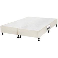 Cama Box Base King Poli Tecido Clean (193x203x23) - Castor, Bege, King