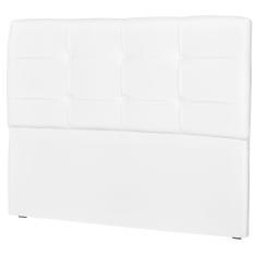 Cabeceira Casal Cama Box 195cm London Corino Branco