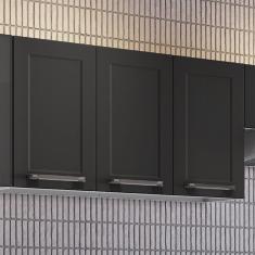 Armário 105cm 3 Portas Florença Itatiaia Grafite/Branco