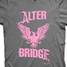 Camiseta Alter Bridge Chumbo e Rosa em Silk 100% Algodão