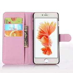 Capa para iPhone 6 Plus/6S Plus Carteira de Couro Flip Capa para iPhone 6 Plus/6S Plus Capa de Proteção de Telefone Capa com Design Simplificado