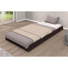 Cama Auxiliar Madeira Maciça Cor Tabaco