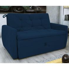 Sofá Cama Para Sala De Estar Dingle Suede Azul