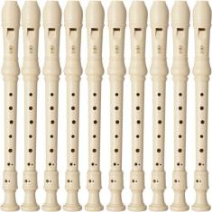 Flauta Doce Yamaha Yrs24 B Barroca Kit Com 10 Und