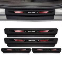 Kit Soleira Resinada Proteção De Porta Fiat Argo - Sport - Rvt