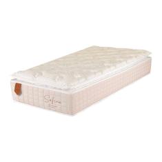 Colchão Solteiro 88X188X30 Safira Prorelax Molas Ensacadas Pillow Top Viscoelástico - Areia
