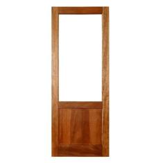 Porta de Madeira Maciça Meia Almofada Para Vidro Casmavi de Cedro Aran