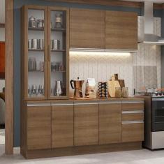 Armário de Cozinha Compacta 190cm Rustic Glamy Madesa 05, Rustic