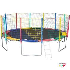 Cama Elástica 4,40m 6 Pés ChicoPlay Lona Preta