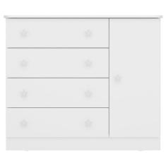 Cômoda Infantil Doce Sonho 2561 Branco Brilho – Qmovi