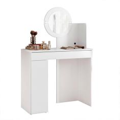 Penteadeira Camarim áurea 1 Porta E 1 Gaveta Branco - Móveis Albatroz Branco