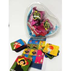 Presente de Páscoa Coração de Doces + Jogo da Memória emoções 6 pares 