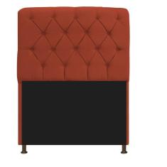 Cabeceira Estofada Lady 90 Cm Solteiro Com Capitonê Suede - Doce Sonho Móveis Terracota