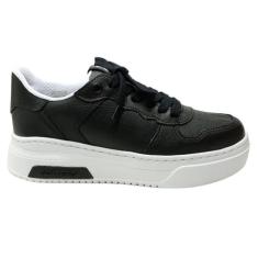 Tênis Bottero Sneakers em Couro preto-Feminino