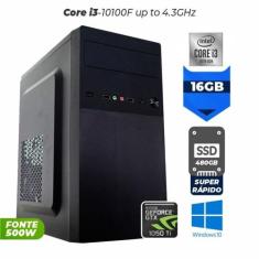 Computador Gamer Elo Intel Core i3-10100F Up to 4,3Ghz Cache 6MB Memór