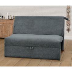 Sofá-Cama MX Malu Suede Amassado Cinza