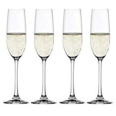 Conjunto De 4 Taças Para Champagne Em Vidro Cristalino Salute Spiegela