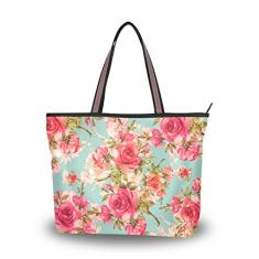 Bolsa de ombro feminina My Daily com lindas rosas vintage floral, Multi, Medium