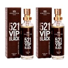 Perfume Masculino 521 VIP Black 15ml - Kit 2 - Amakha Paris