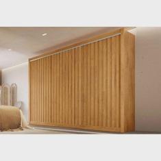 Guarda Roupa Casal Ripado 3 Portas 6 Gavetas - York-Peroba - Móveis Eu