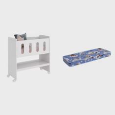 Mini Berço 3 em 1 e Colchão Zain Móveis Reller