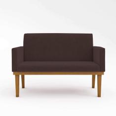 Namoradeira Base Reforçada Sofá Confortável ? Balaqui Decor Cor:marrom