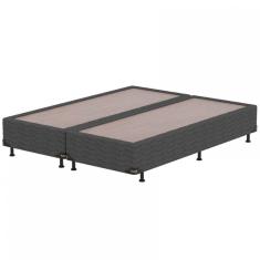 Base Box Queen Size Probel Village Com Revestimento Em Tecido Poliéster 38x158x198cm Preto