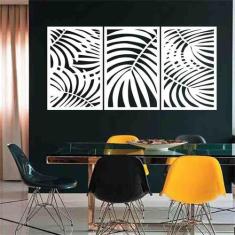 Quadro Decorativo Folhas 3Mm Vazado - Mdf - Decoarts