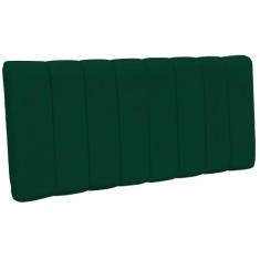 Cabeceira Cama Box Painel Queen 160 cm Dubai W01 Suede Verde Musgo - L