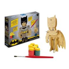 Quebra-Cabeças 3D Boneco Batman MDF Para Colorir 18 Peças Xalingo - 53