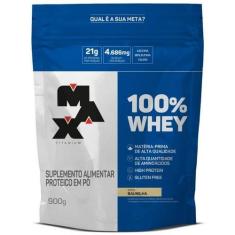 100% Whey - Refil (900g) Max Titanium, 1, 900g, Baunilha