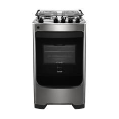 Fogão Consul 4 Bocas Cor Inox Com Acendimento Automático - Cfo4nar Bivolt