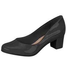 Sapato Scarpin Beira Rio Feminino Salto Blocado Preto 34